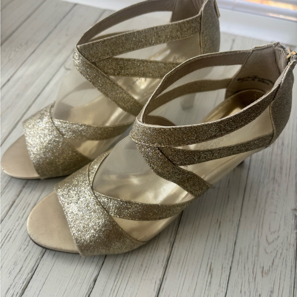 Elegant Gold Women's Heels
